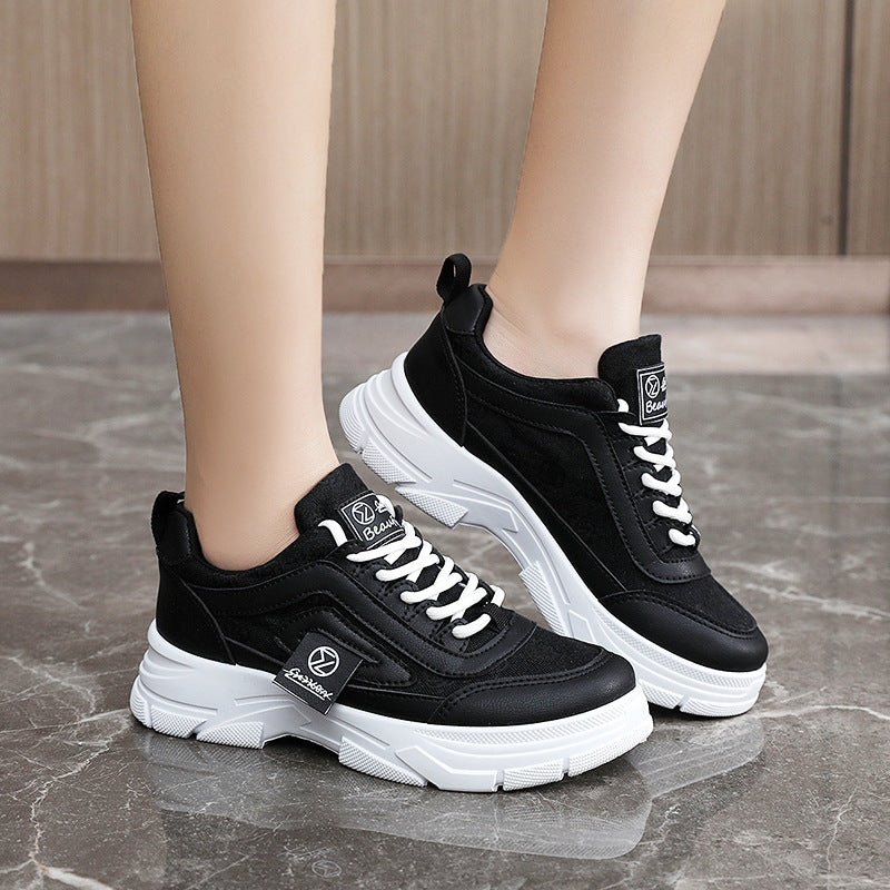 Damen modische Chunky Sneakers mit atmungsaktiver Oberflächenstruktur EB