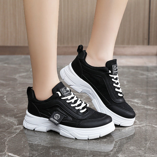 Damen modische Chunky Sneakers mit atmungsaktiver Oberflächenstruktur EB