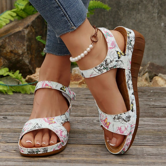 Damen Sandalen mit ergonomischer Sohle und modischem Keilabsatz EB
