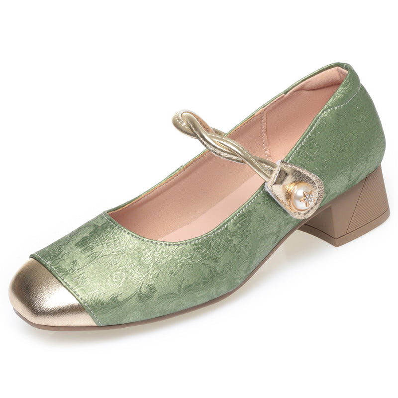 Damen Elegante Mary Jane Ballerinas mit modischem Riemchen und bequemer Sohle EB