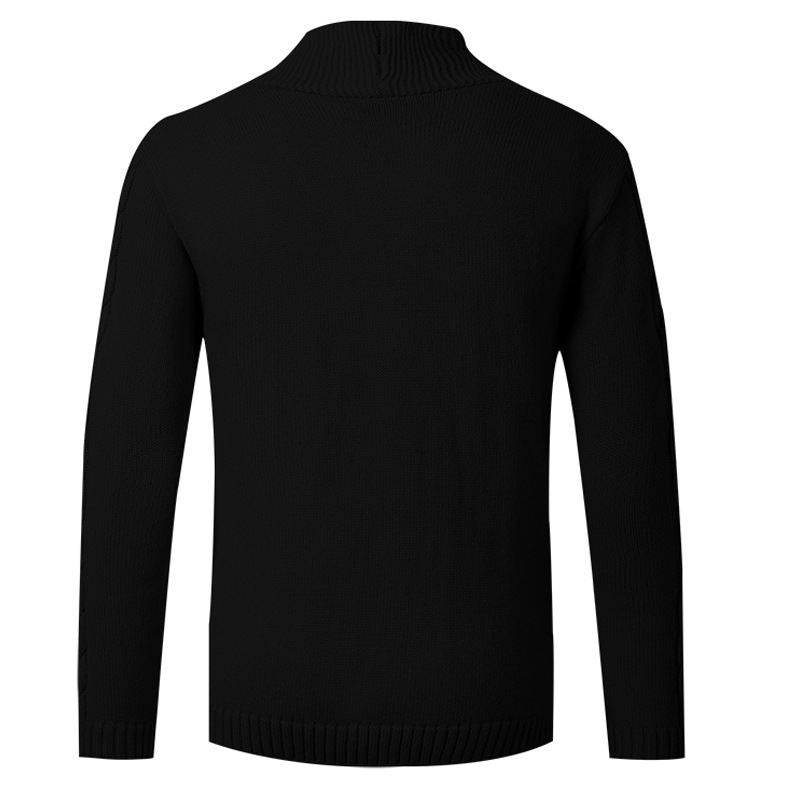 Herren Strickjacke mit elegantem Zopfmuster und hohem Kragen EB