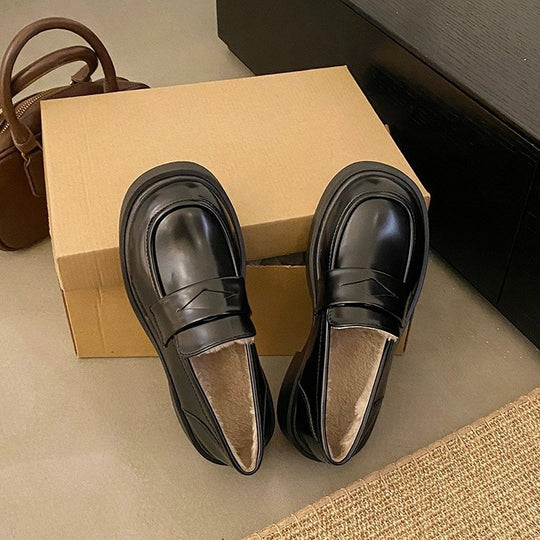 Damen elegante Mokassins mit wärmendem Innenfutter EB
