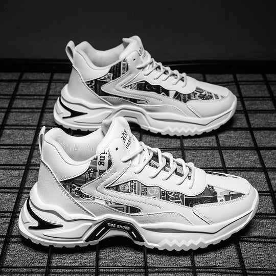 Damen moderne Sneakers mit auffälligem Print und dämpfender Laufsohle EB