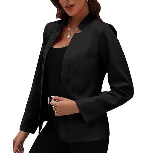 Damen eleganter Blazer mit modernem Schnitt und dezenter Knopfdetail EB