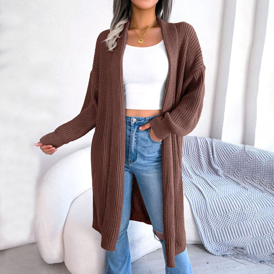 EB | Einfarbige Strickjacke für Elegante Outfits