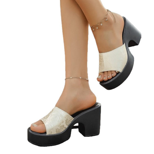 Damen Offene High-Heel Mules EB