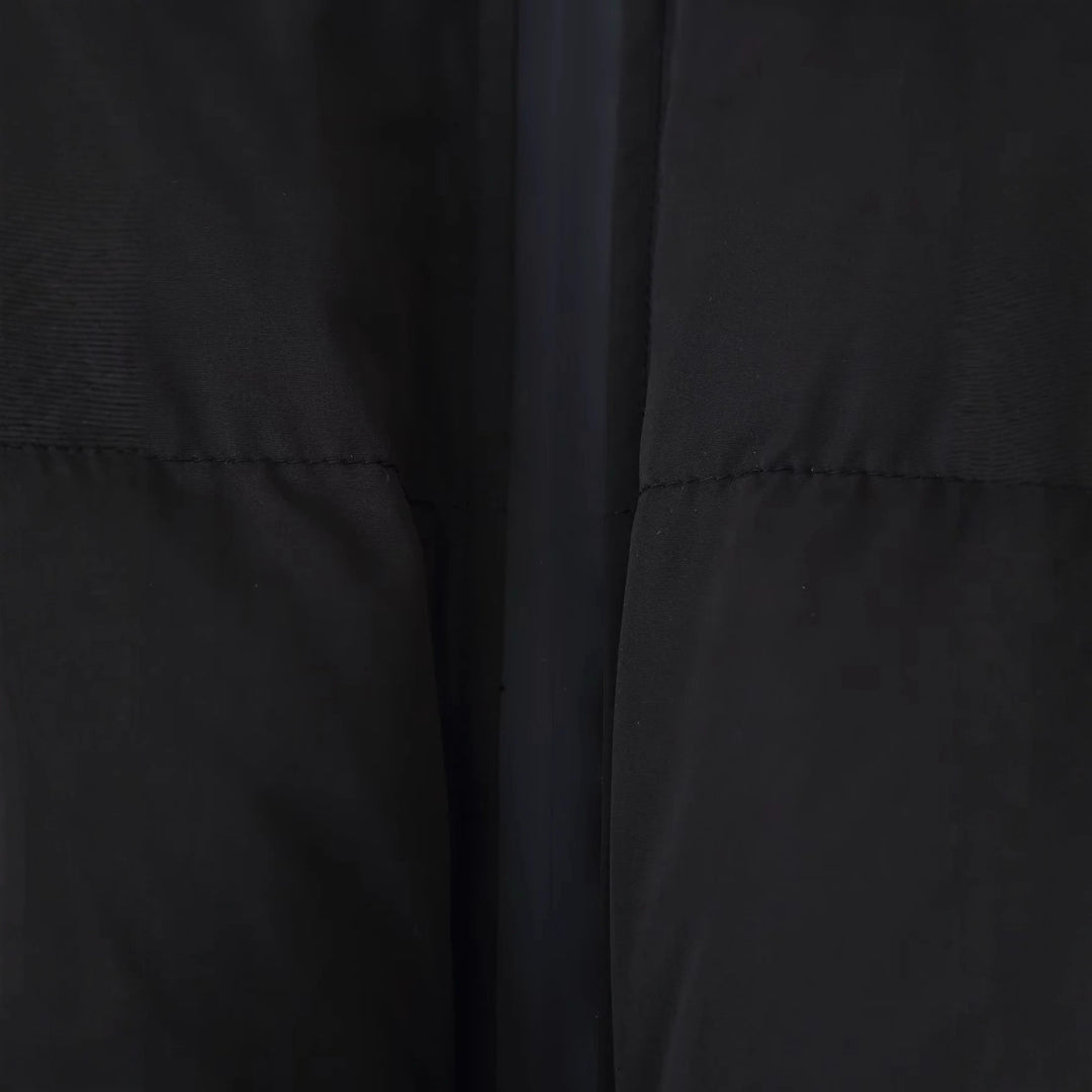 Damen modische cropped Daunenjacke mit hohem Kragen und praktischen Taschen EB