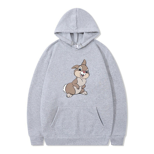 Damen Kapuzenpullover mit niedlichem Hasen-Design und bequemen Kängurutaschen EB