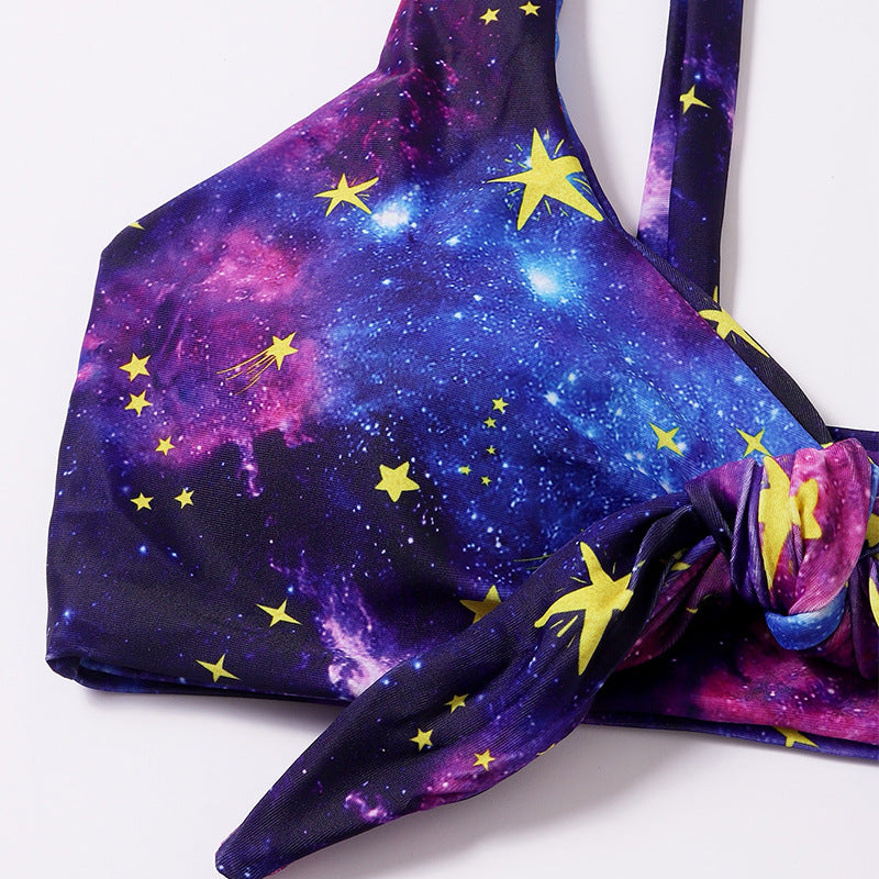 Damen Bikini-Set mit kreativem Galaxie-Design EB
