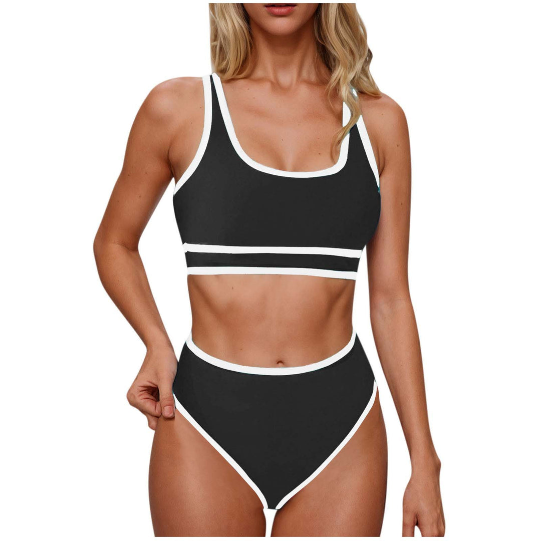Damen Sportliches Hochtailliertes Bikini-Set EB