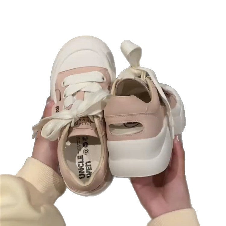 Damen Sneaker mit modischem Plateau und atmungsaktiver Konstruktion EB