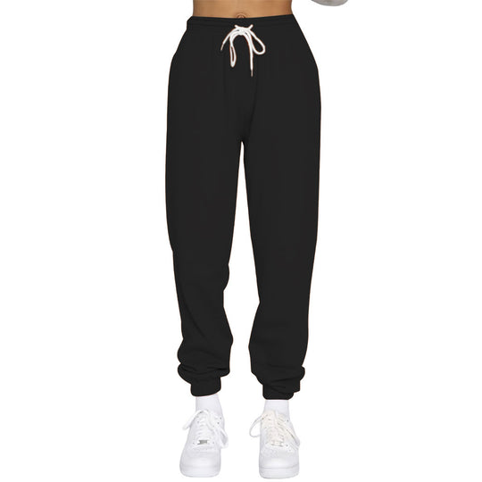 Damen nan taillierte Jogginghose mit hohem Bund Kordelzug und elastischen Knöchelbündchen EB