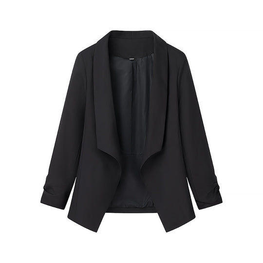 Damen elegante Blazerjacke mit lässigem Schnitt und modischem Revers EB