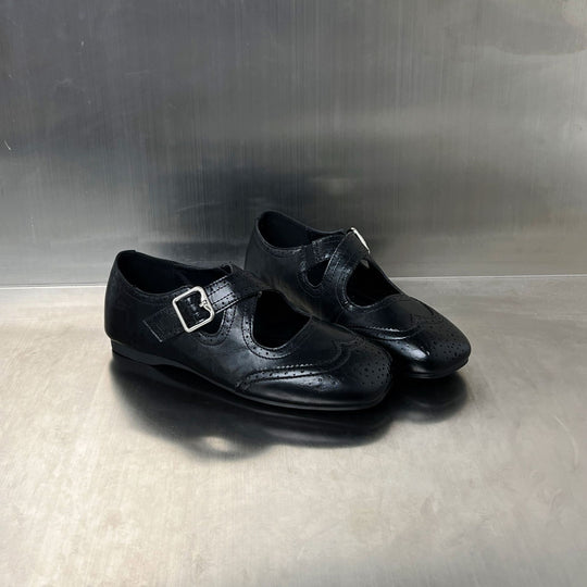 Damen elegante Ballerinas mit modischer Schnallenverzierung und atmungsaktivem Innenfutter EB