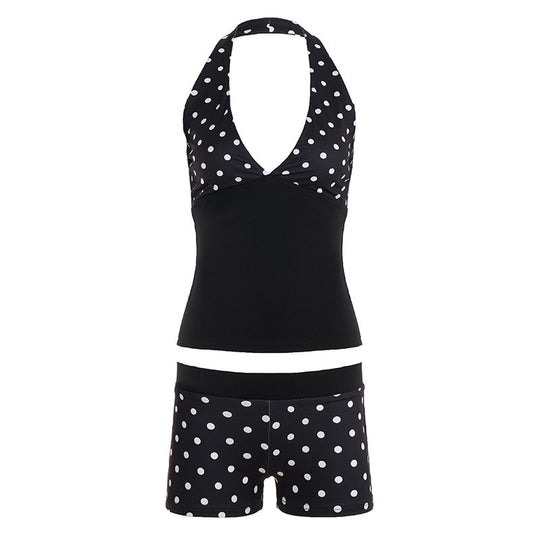 Damen-Set aus Top und Shorts mit Polka-Dots EB
