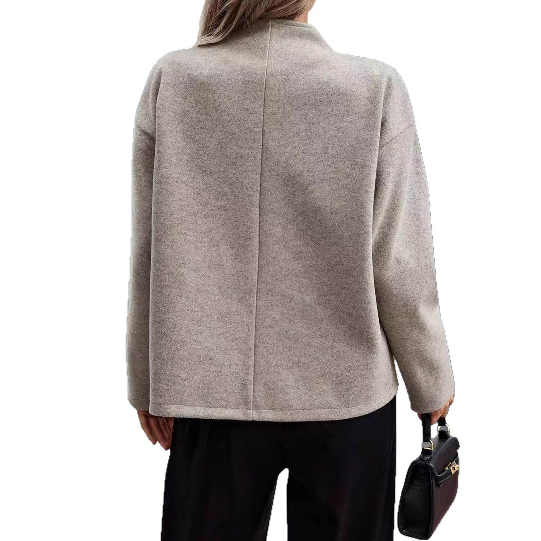 Damen Modische Wolljacke im eleganten Look mit doppelter Knopfreihe EB