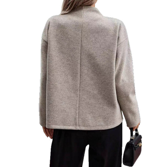 Damen Modische Wolljacke im eleganten Look mit doppelter Knopfreihe EB