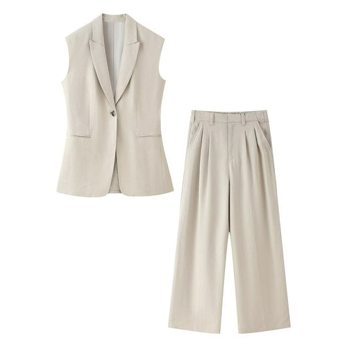 Damen weit High-Waist Hose mit eleganter Faltenlegung und komfortablem Schnitt EB