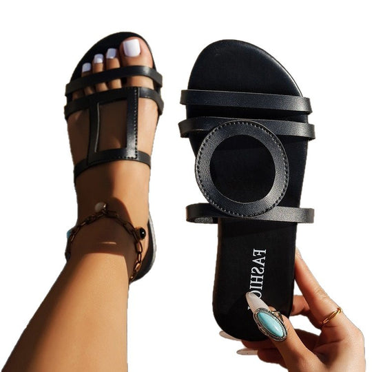 Damen Riemchen-Sandalen mit eleganten Ausschnitten und komfortabler Fußbettung EB