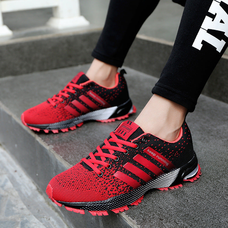 Herren leichte Strick-Running-Sneaker mit integrierter Fersen-Luftkammer und griffiger Trailsohle EB