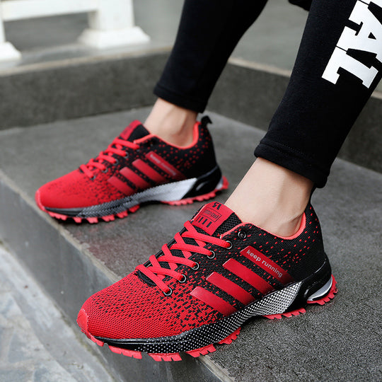 Herren leichte Strick-Running-Sneaker mit integrierter Fersen-Luftkammer und griffiger Trailsohle EB