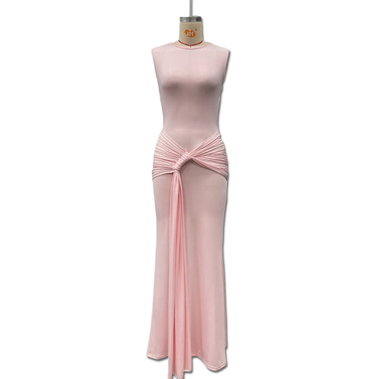 Damen Maxikleid mit stilvollem Wickel-Design und figurformender Silhouette EB