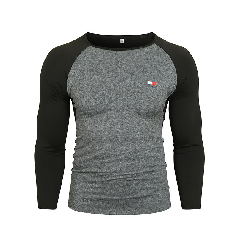 Herren Langarm-T-Shirt mit Raglanärmeln und hochwertiger Baumwolle EB