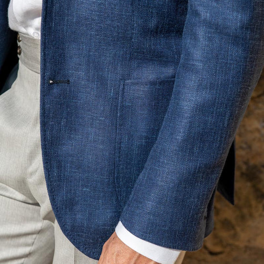 Herren leichte Sommerjacke aus hochwertigem Leinen EB