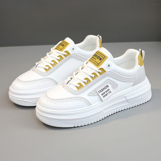 Damen modische Plateau Sneakers mit sportlicher Profilsohle und atmungsaktiver Konstruktion EB
