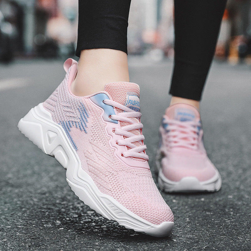 Damen Sportliche Sneaker mit atmungsaktivem Obermaterial und rutschfester Sohle EB