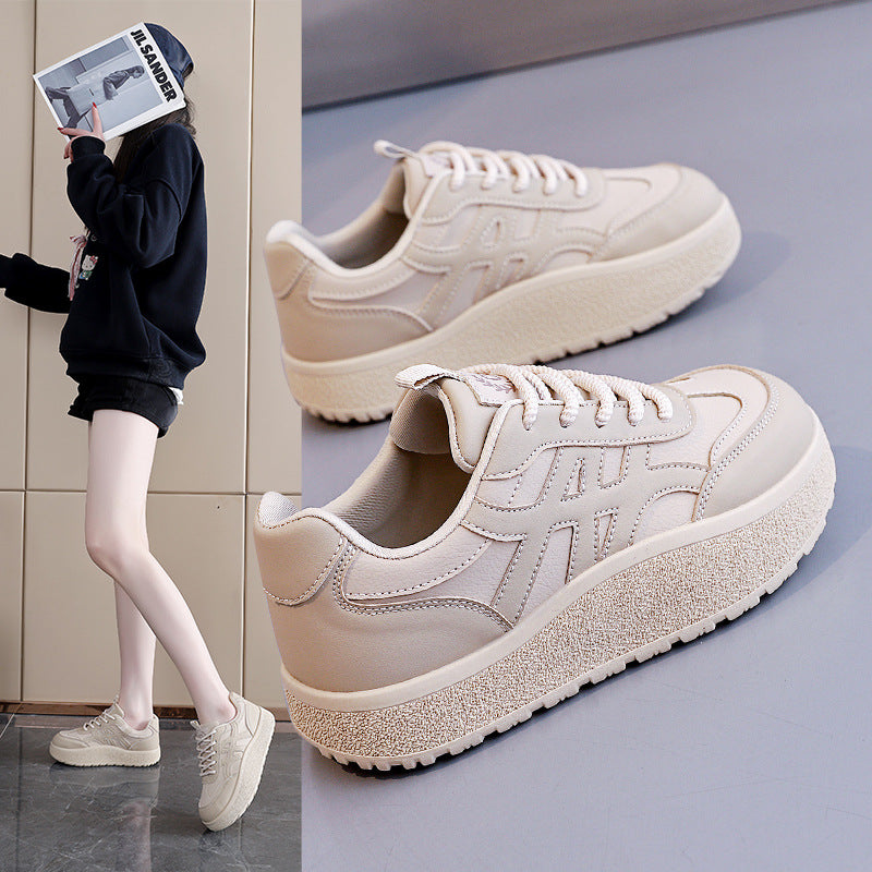 Damen Sportliche Plateau Sneakers mit ergonomischer Dämpfung und atmungsaktiver Oberfläche EB