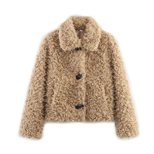Damen kuschelige Teddyjacke EB