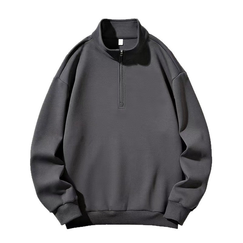 Unisex nan Halbzip-Sweatshirt mit Stehkragen und oversized Schnitt EB