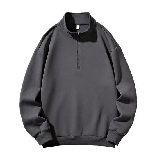 Unisex nan Halbzip-Sweatshirt mit Stehkragen und oversized Schnitt EB