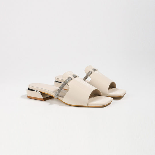 Damen elegante Sandalen mit Glitzerakzenten EB