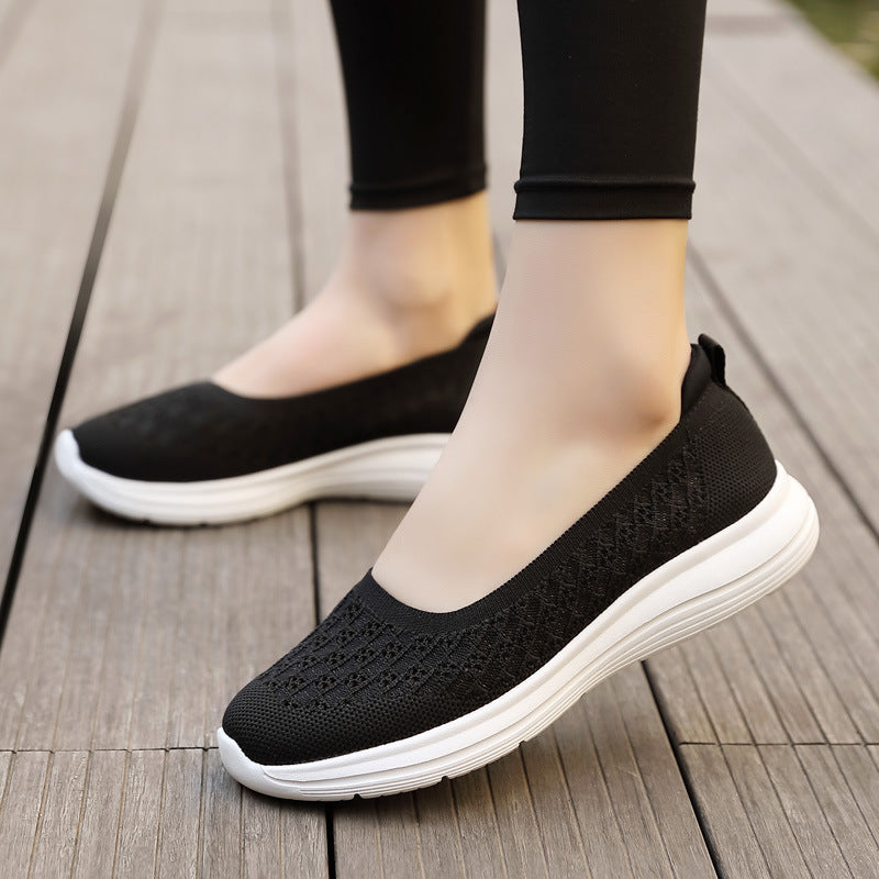 Damen Slip-On Freizeitschuhe mit atmungsaktivem Obermaterial EB