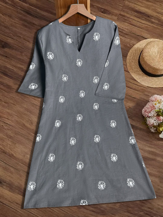 Damen luftiges Sommerkleid mit raffinierten Spitzenakzenten EB