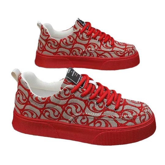 Damen modische Sneaker mit farbenfrohem grafischem Print und komfortabler Sohle EB
