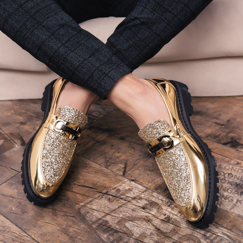 Damen Elegante Mokassins mit glitzerndem Obermaterial EB