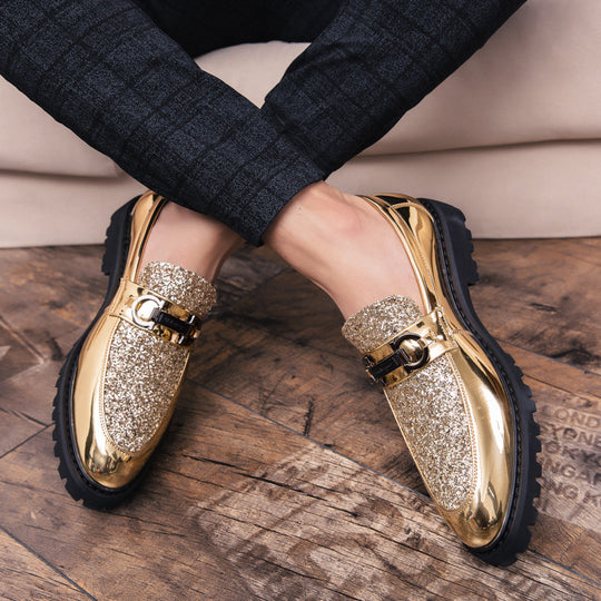 Damen Elegante Mokassins mit glitzerndem Obermaterial EB