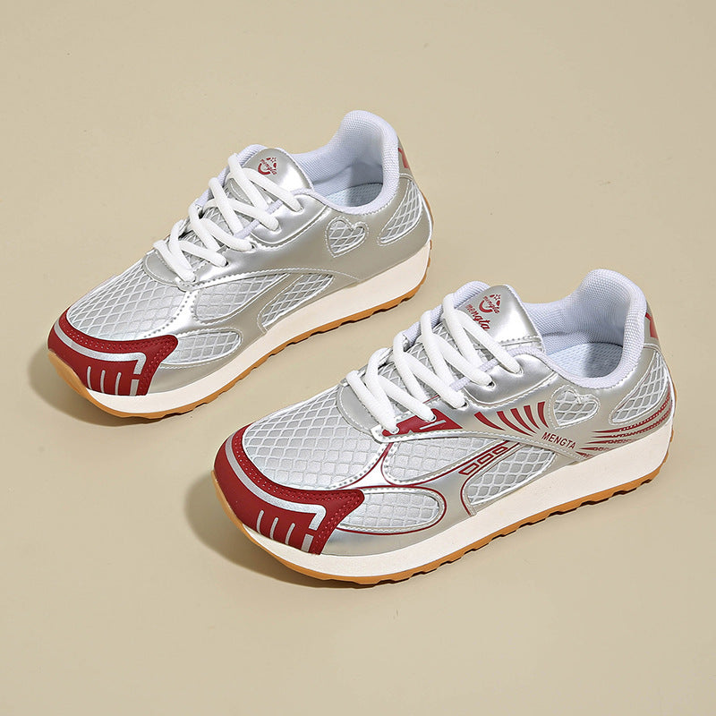 Damen Sportliche Sneakers mit atmungsaktivem Netzoberteil und flexibler Laufsohle EB
