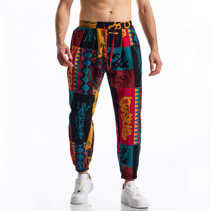 Herren Jogginghose mit modernem Patchwork-Design EB