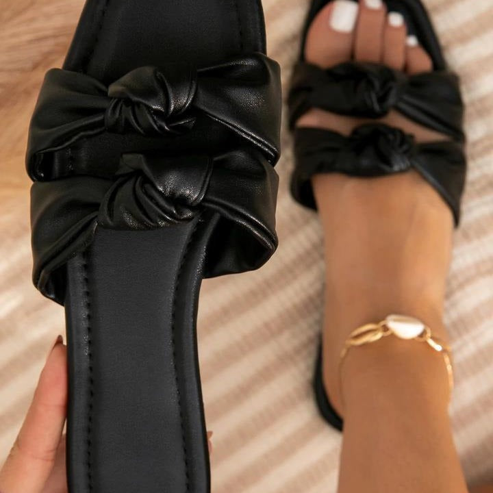 Damen modische Sandalen mit trendigem Knoten-Design EB