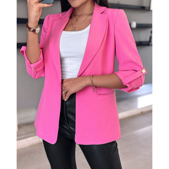 Damen elegante Blazerjacke mit modischem Schnitt EB
