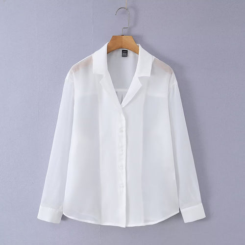 Damenbluse aus luftiger Mikrofaser mit elegantem Kragen und knöpfbarem Verschluss EB