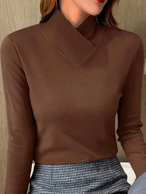 EB | Eleganter Rollkragenpullover Mit Hohem Kragen
