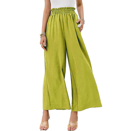 Damen Weite Palazzo-Hose mit elastischem Bund EB