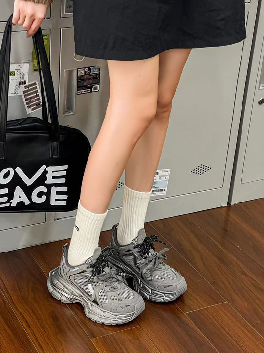 Damen Sportliche Lauf Sneakers mit atmungsaktiver Mesh-Oberfläche EB