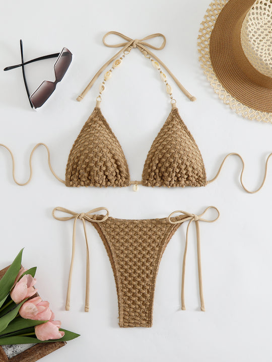 Damen Häkel-Bikini-Set mit eleganten Details EB