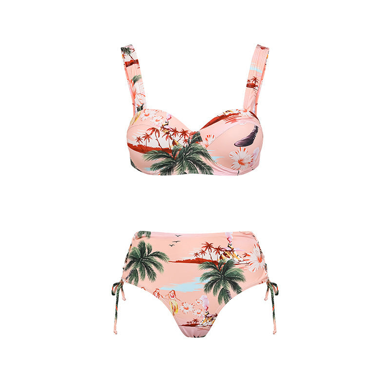 Damen Bikiniset mit hochwertigem Flowerprint und verstellbaren Trägern EB